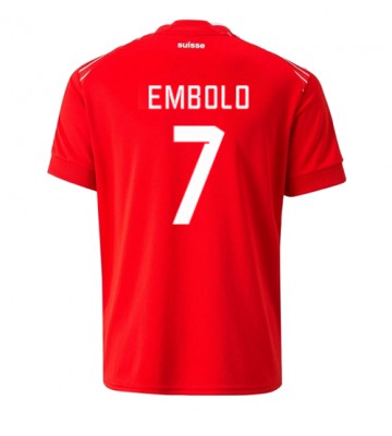 Sveits Breel Embolo #7 Hjemmedrakt VM 2022 Kortermet